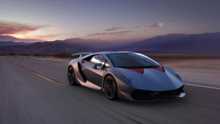 Lamborghini Sesto Elemento дорога горы