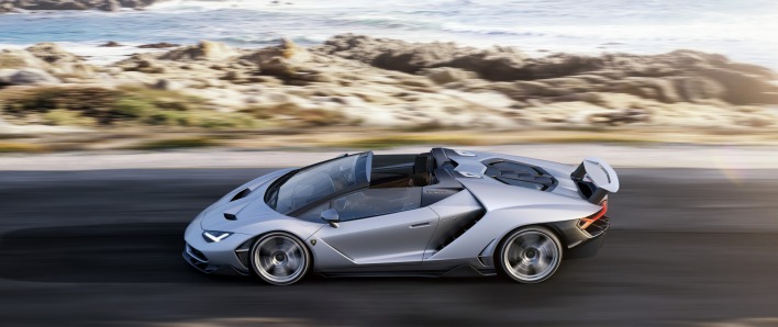 Lamborghini Centenario Roadster тюнинг дорога море камни