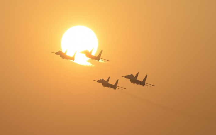 авиация самолеты солнце Су-27 aviation airplanes the sun Su-27