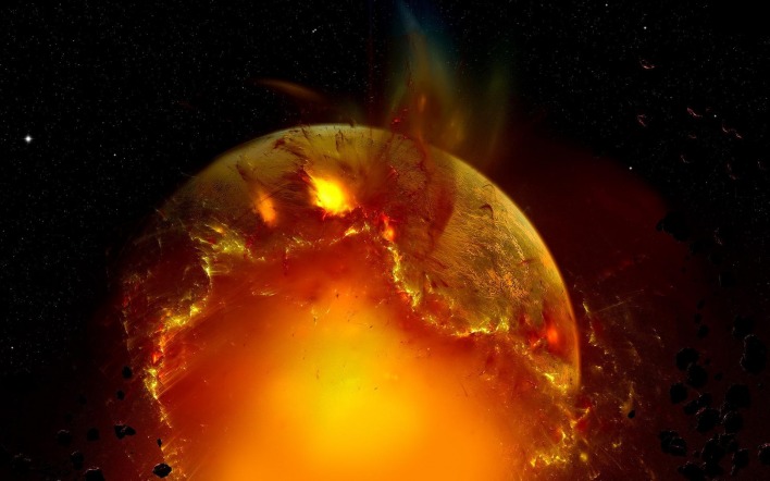 космос планета взрыв space planet explosion