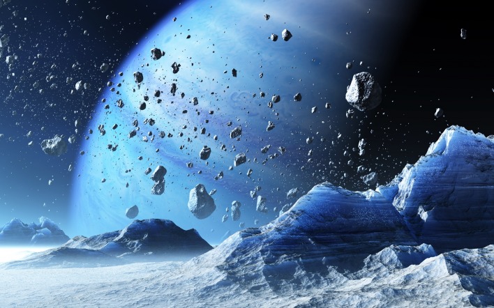 астероиды планета скалы лед