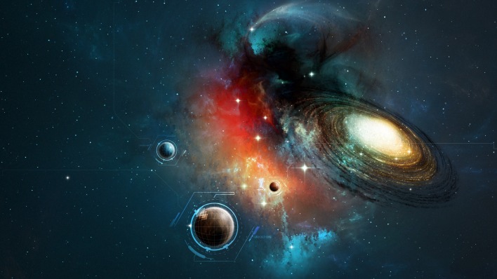 космос планеты схема галактика