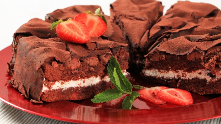 торт пирог с клубникой cake pie with strawberries
