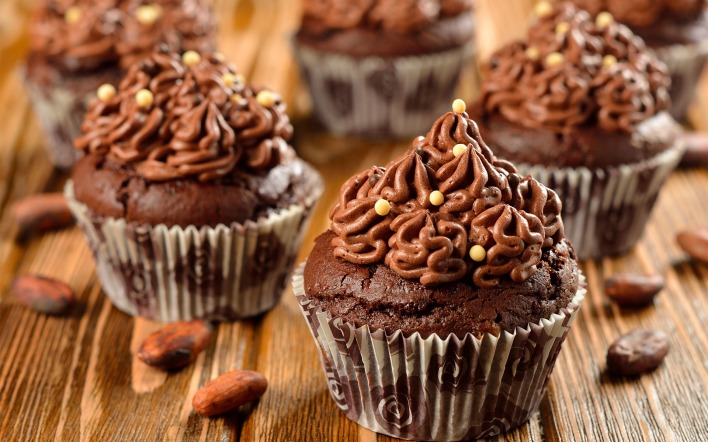 кексы крем шоколадный ореховый cupcakes cream chocolate walnut
