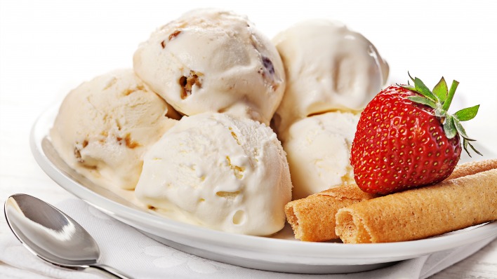 мороженое клубника шарики ice cream strawberry balls