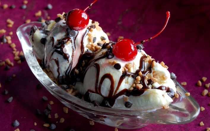 мороженое десерт вишня шоколад