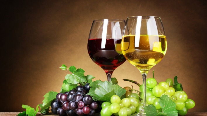 вино виноград бокалы
