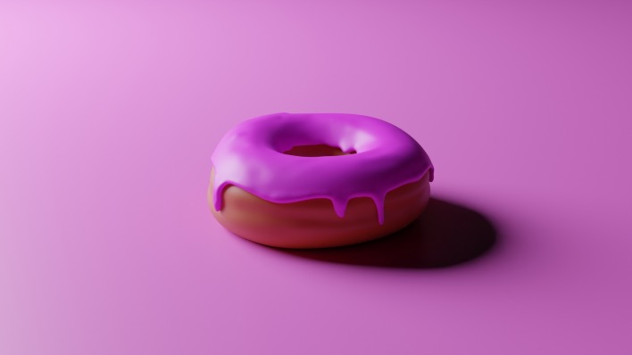 donut food minimalistic pink blender
