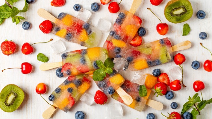 мороженое ягоды фруктовое фрукты
