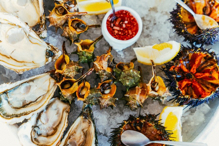 моллюски морепродукты еда