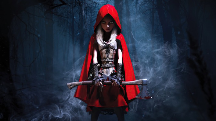 девушка красная шапочка мрак лес