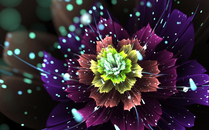 цветок абстракция частицы