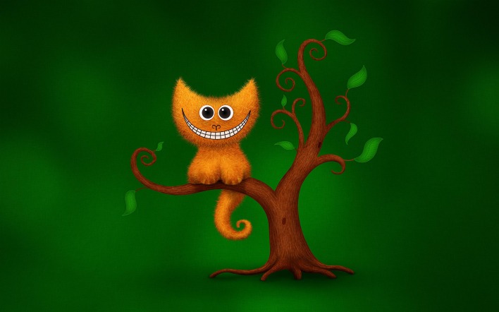Веселый зверь на дереве