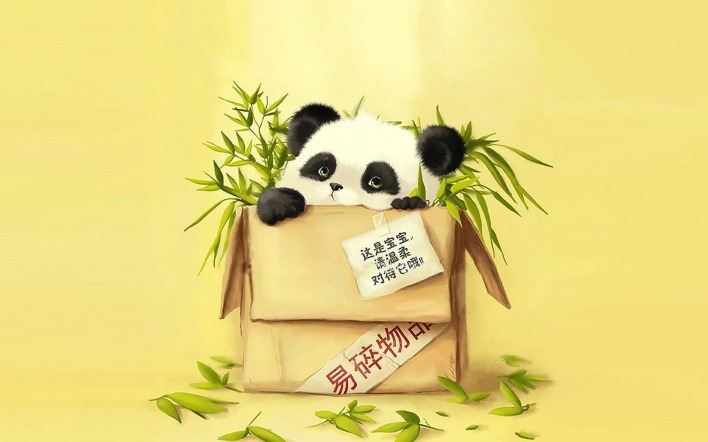 Панда в коробке