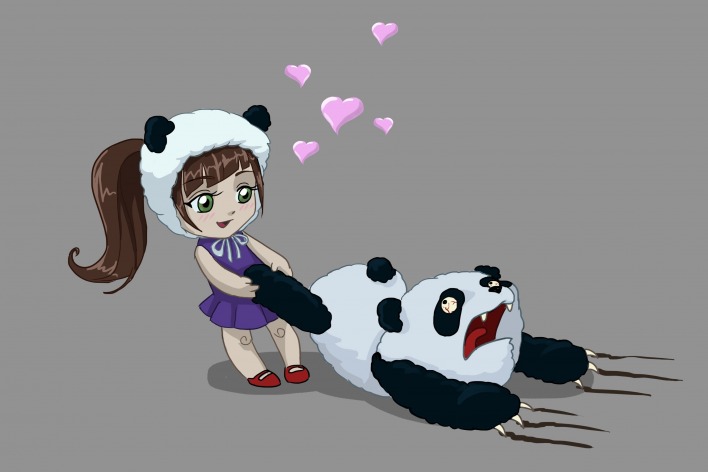 девочка панда игра юмор