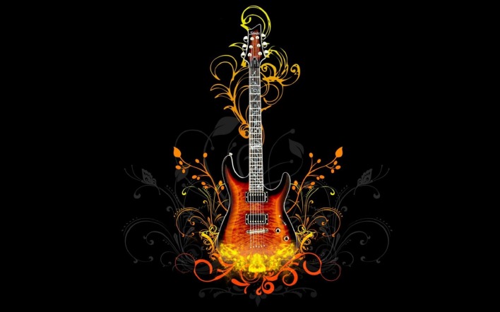 Гитара в абстракции (Рисунки о музыке)