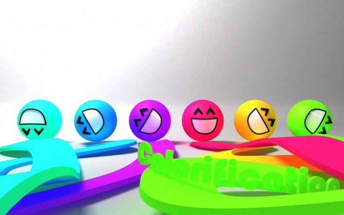 Разноцветные смайлики rolf