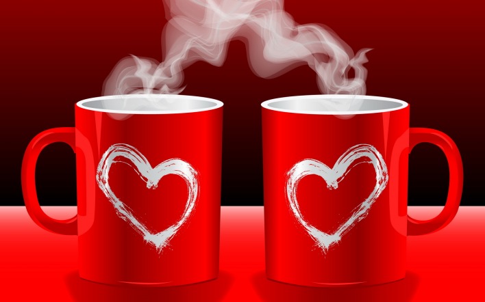 Чашки с сердцами