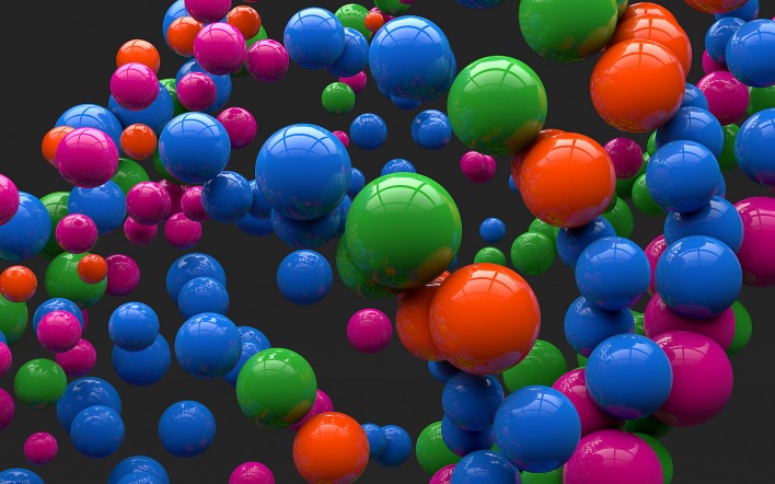 Цветные шары 3d