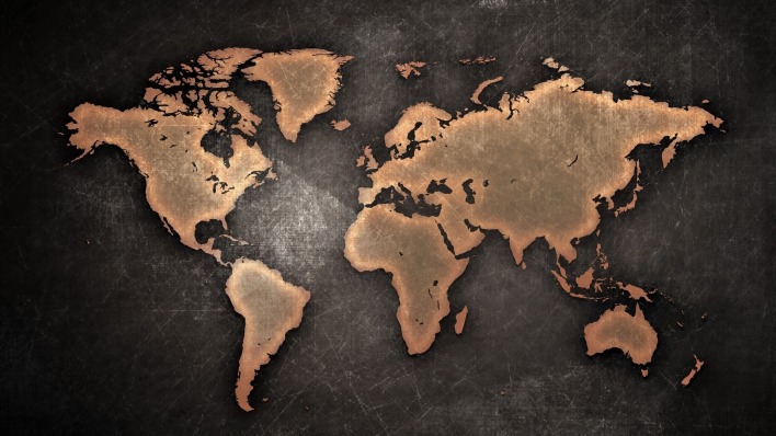 графика карта мир металл graphics map world metal