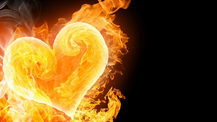 сердце огонь