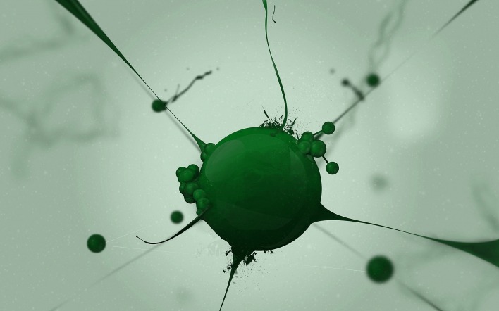 клякса вирус частица зеленая