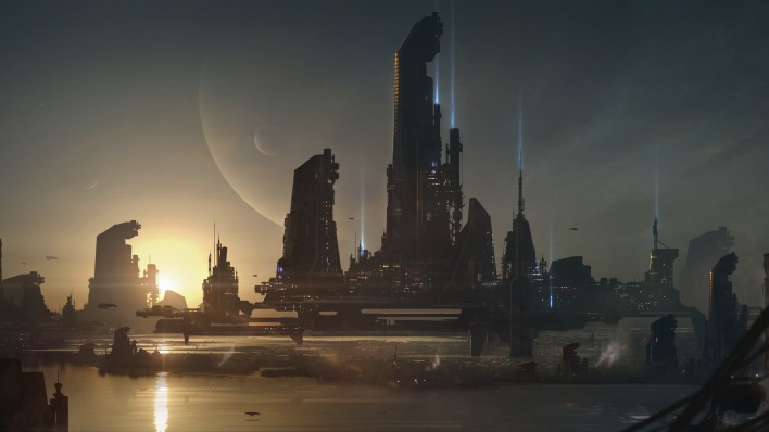 город планеты будущее здания