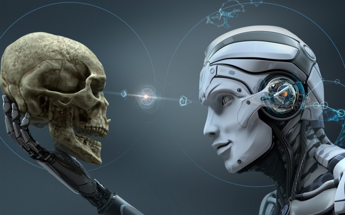 робот череп технологии