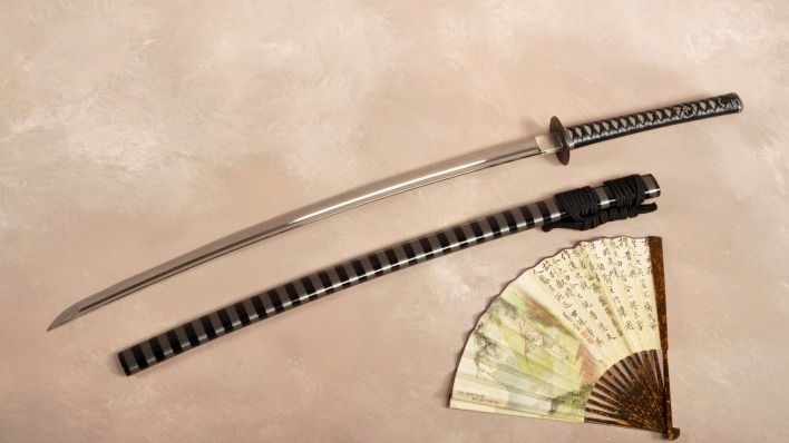 мечи японские веер япония