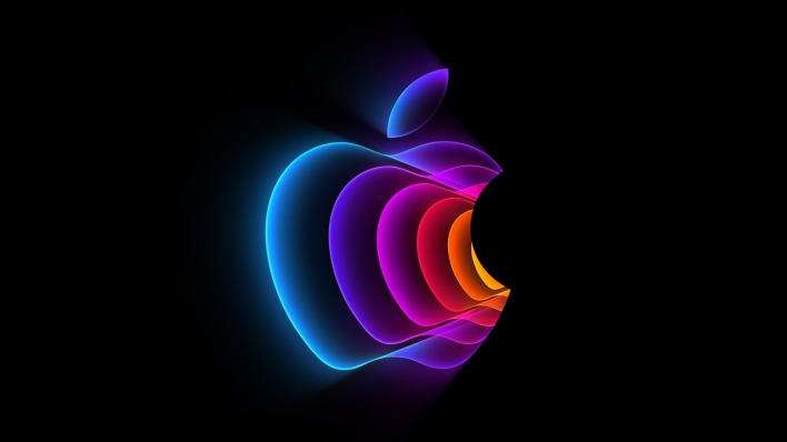 яблоко свечение неон логотип