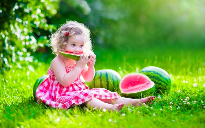 жизнь девочка ребенок арбузы life girl child watermelons