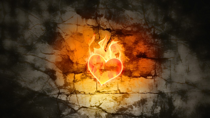 любовь сердце огонь