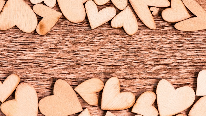 сердца деревянные текстура