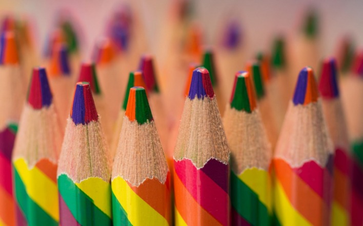 Цветные карандаши макро