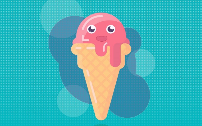 мороженое рожок вектор
