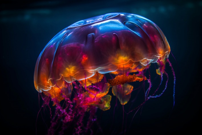 медуза краски фон компьютерная графика