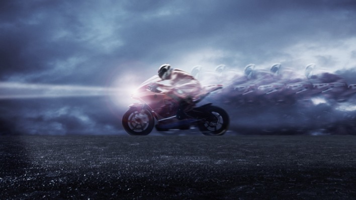 мотоцикл езда небо