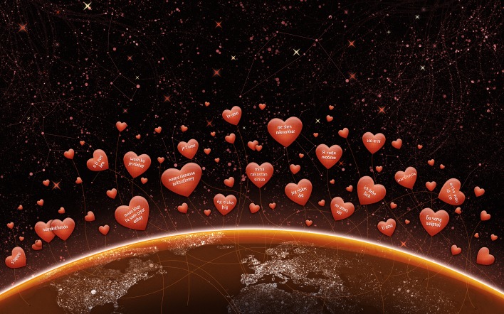 Планета сердца любовь
