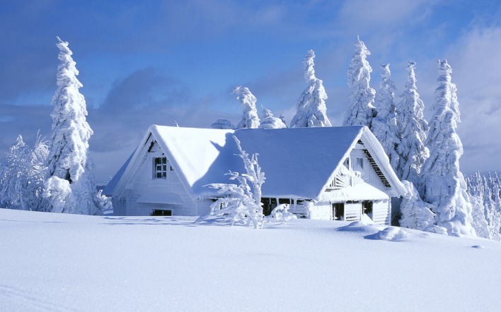 Дом под снегом
