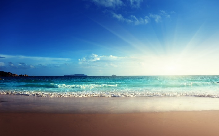 природа солнечный свет солнце море пляж песок горизонт