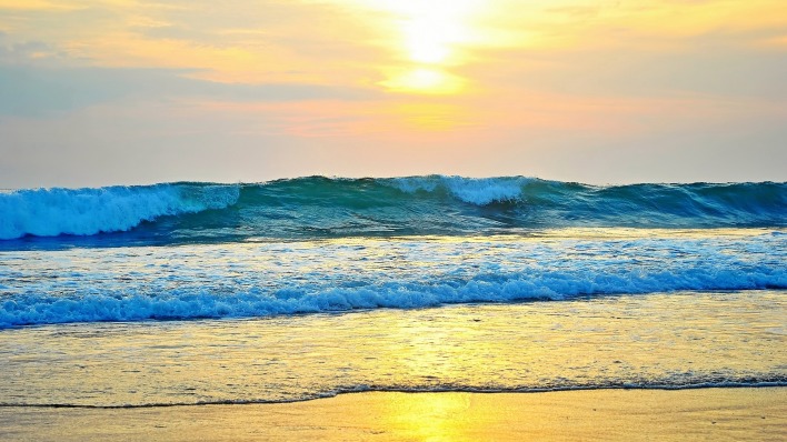 природа море пляж побережье солнце волна