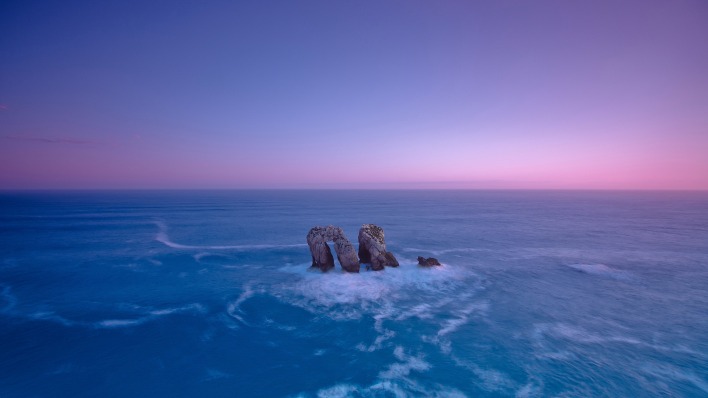 горизонт камни море вода океан природа