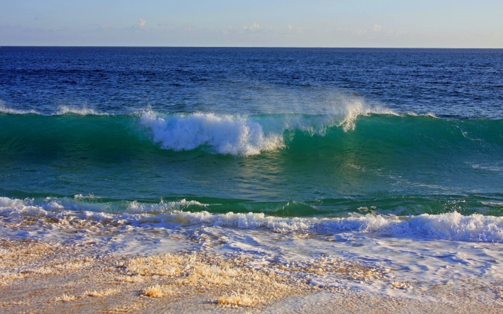 природа море волны горизонт