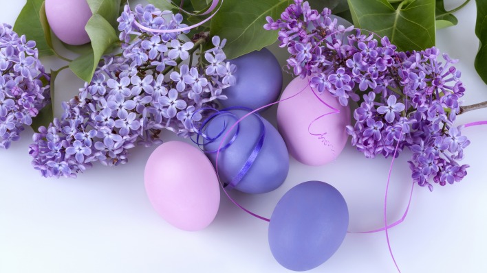 природа цветы яйца пасха праздники
