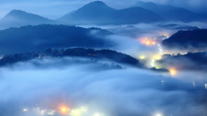 природа туман свет
