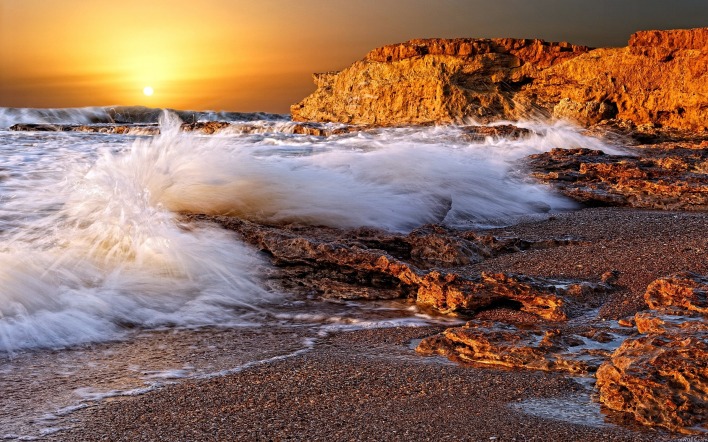 природа море солнце берег