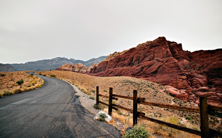 дорога скалы красные road rock red