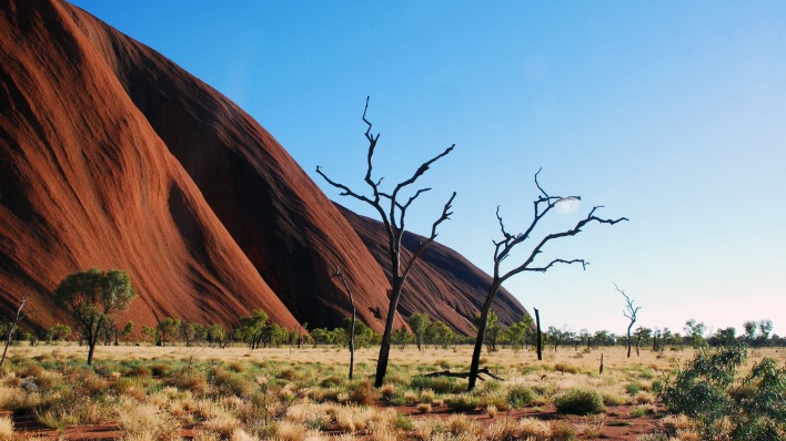 природа поле Улуру австралия скалы