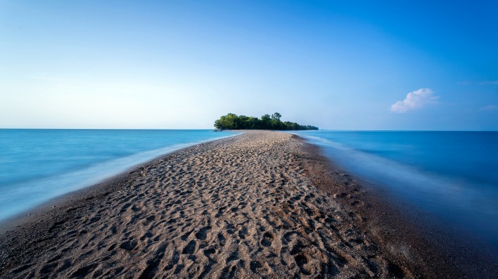 море песок полоса остров
