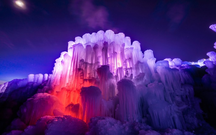 ледяной замок небо освещение